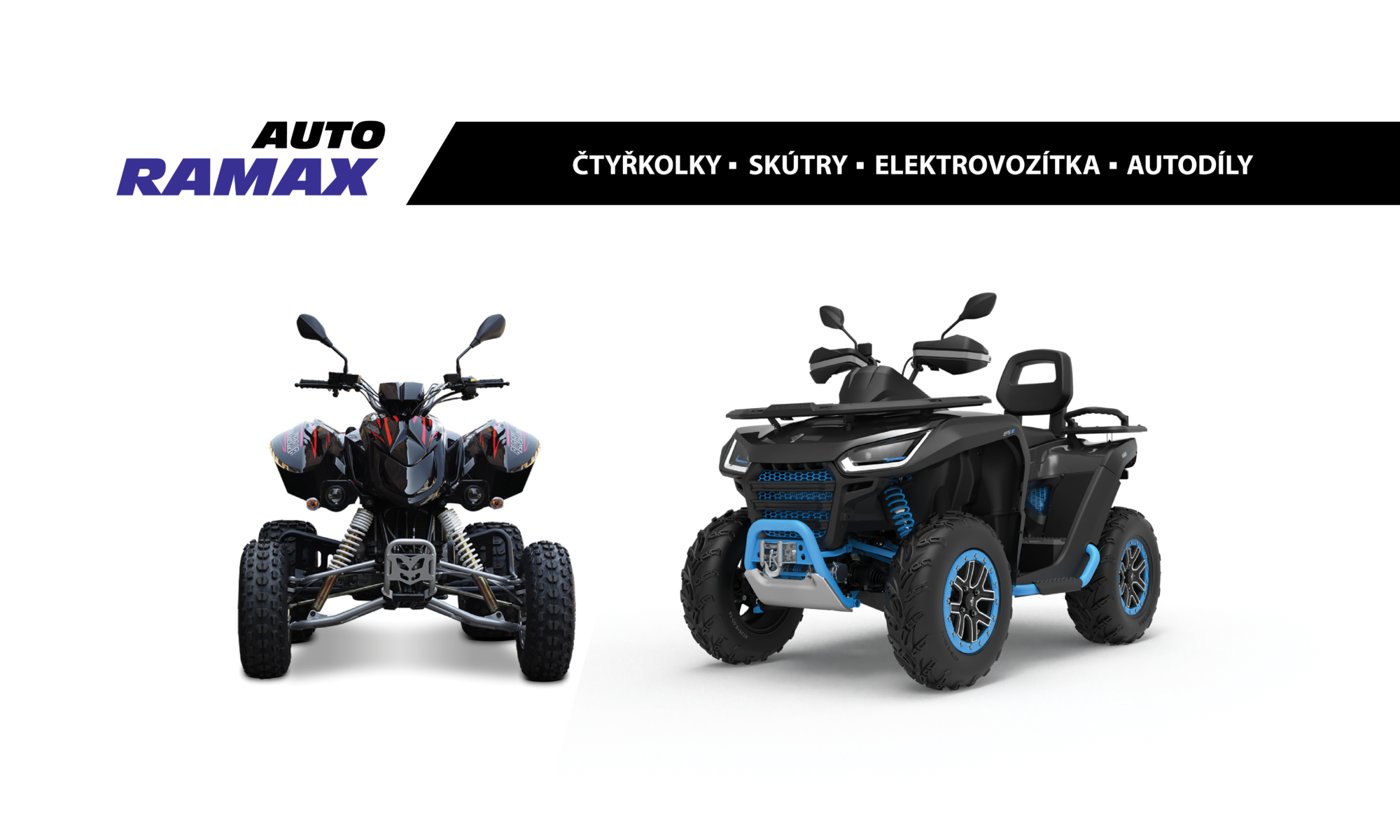 Autodíly | Čtyřkolky | Skútry | Elektrovozítka | Autopřívěsy 